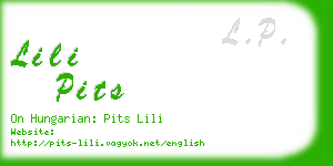 lili pits business card